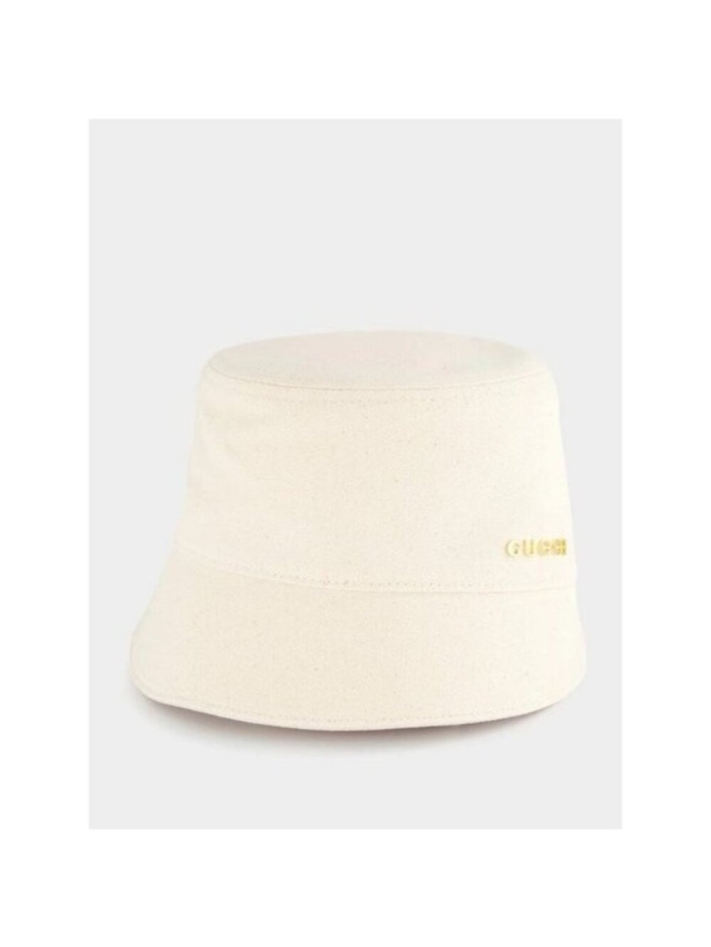 NEW GUCCI Ivory Canvas Bucket Hat Sz S